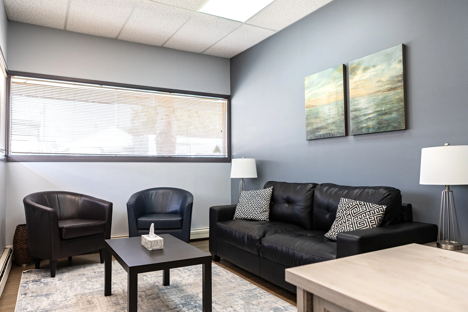 Inside the Tansem Psychology office in Leduc, Alberta